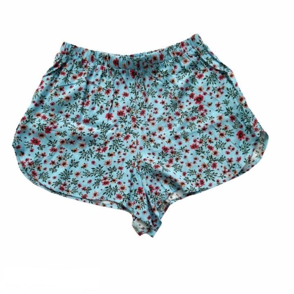 NWT Blue Life Bali Subtle Floral Print Relaxed Fit Unlined Light Shorts XS